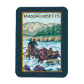 MassachusettsRiver Rafting Scene Magneet (Verticaal)