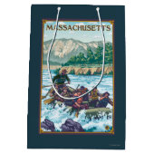 MassachusettsRiver Rafting Scene Medium Cadeauzakje (Achterkant)