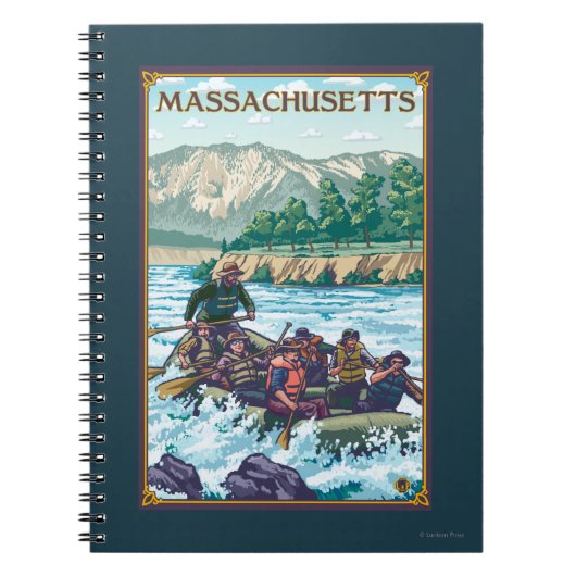 MassachusettsRiver Rafting Scene Notitieboek (Voorkant)
