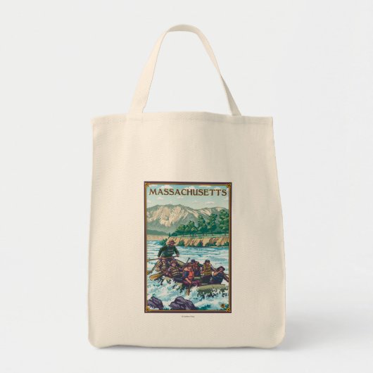 MassachusettsRiver Rafting Scene Tote Bag (Voorkant)