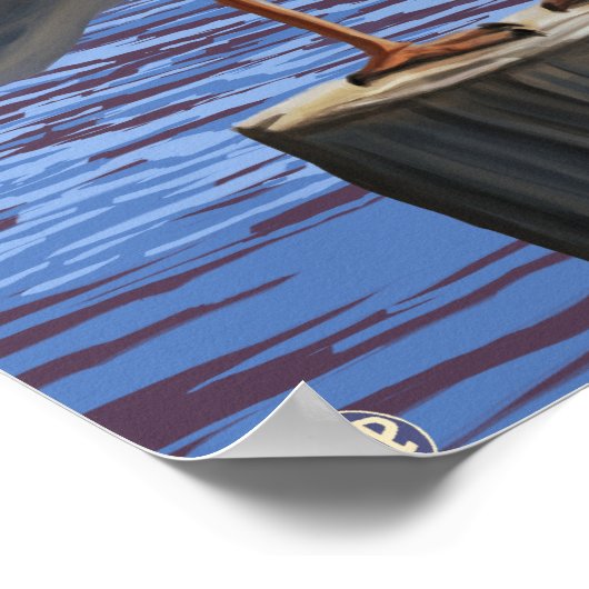 MassachusettsSea Gulls Scene Poster (Hoek)