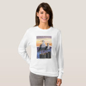 MassachusettsSea Gulls Scene T-shirt (Voorkant volledig)