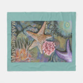 MassachusettsTidepool Scene Fleece Deken (Voorkant (Horizontaal))
