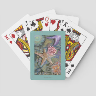 MassachusettsTidepool Scene Pokerkaarten