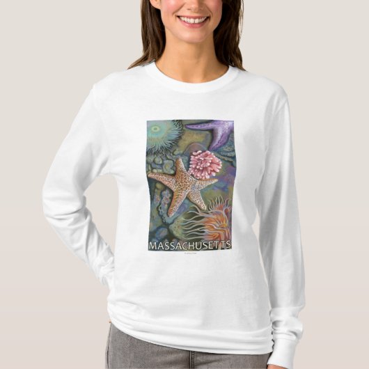 MassachusettsTidepool Scene T-shirt (Voorkant)