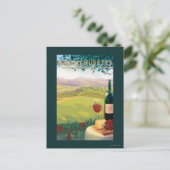 MassachusettsWine Country Scene Briefkaart (Staand voorkant)