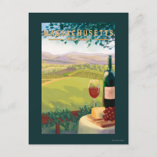 MassachusettsWine Country Scene Briefkaart