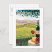 MassachusettsWine Country Scene Briefkaart (Voorkant / Achterkant)