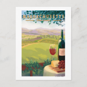 MassachusettsWine Country Scene Briefkaart