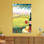 MassachusettsWine Country Scene Canvas Afdruk (Insitu (Woonkamer))