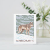 MassachusettsWolf Scene Briefkaart (Staand voorkant)