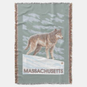 MassachusettsWolf Scene Deken (Voorkant Verticaal)