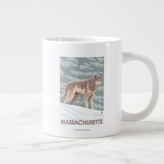 MassachusettsWolf Scene Grote Koffiekop (Rechts)