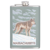 MassachusettsWolf Scene Heupfles (Voorkant)