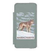 MassachusettsWolf Scene Incipio iPhone Portemonnee Hoesje (Voorkant Agenda)
