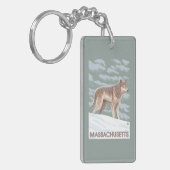 MassachusettsWolf Scene Sleutelhanger (Voorkant Links)