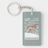 MassachusettsWolf Scene Sleutelhanger (Voorkant)