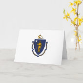 Massachusite Flag, Flag of Massachusetts Kaart (Gele Bloem)