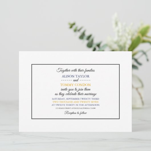 Massachusite vlag, vlag van Massachusetts bruiloft Kaart (Staand voorkant)