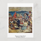 Massacre at Chios (onderzoek) van Eugene Delacroix Briefkaart (Voorkant)