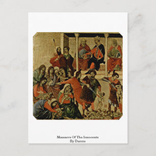 Massacre of the Innocents by Duccio Briefkaart