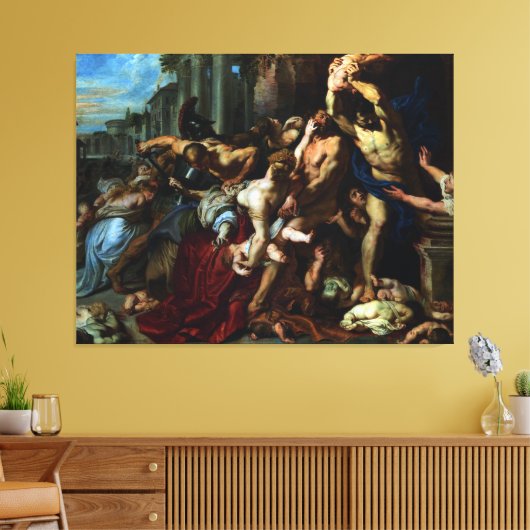 Massacre of the Innocents by Peter Paul Rubens Canvas Afdruk (Insitu (Woonkamer))