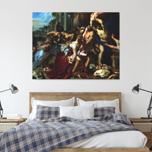 Massacre of the Innocents by Peter Paul Rubens Canvas Afdruk (Insitu (Slaapkamer))