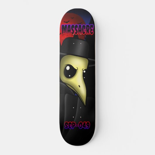 Massacre: Schatbord van Plague Doctor Persoonlijk Skateboard (Voorkant)