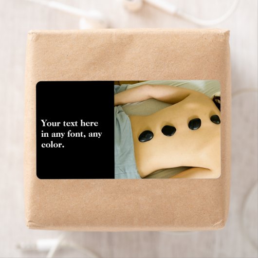 Massaetiket van warmsteen etiket (Insitu)