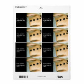 Massaetiket van warmsteen etiket (Full Sheet)