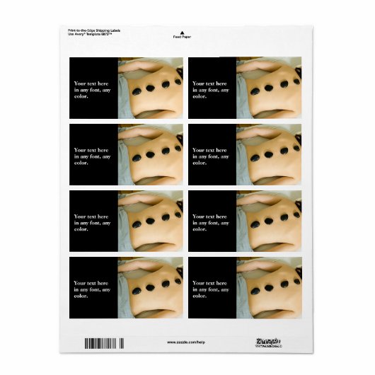 Massaetiket van warmsteen etiket (Full Sheet)