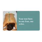 Massaetiket wolsteen etiket (Voorkant)