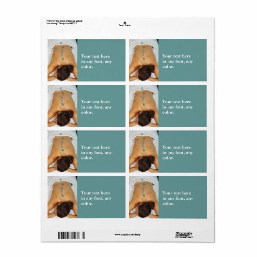 Massaetiket wolsteen etiket (Full Sheet)