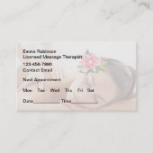 Massage Afspraak Herinnering Visitekaartjes Afsprakenkaartje (Voorkant)