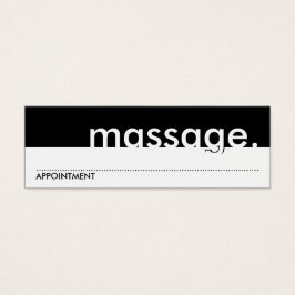 massage. (Afsprakenkaartje) Mini Visitekaartjes