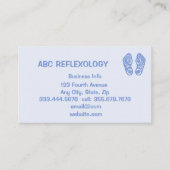 MASSAGE Alternatieve Holistic REFLEXOLOGY Business Visitekaartje (Voorkant)