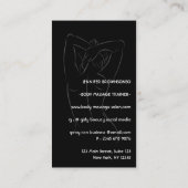 Massage bloeddruk zwarte bloedlichaampjes visitekaartje (Achterkant)