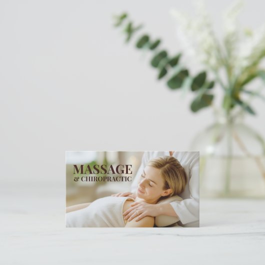 Massage Chiropractie Body & Soul Therapy Salon Visitekaartje (Staand voorkant)