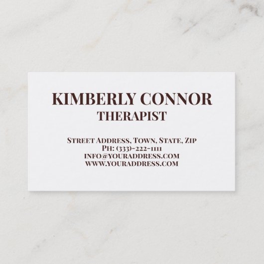 Massage Chiropractie Body & Soul Therapy Salon Visitekaartje (Achterkant)