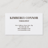 Massage Chiropractie Body & Soul Therapy Salon Visitekaartje (Achterkant)