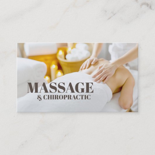 Massage Chiropractie Body & Soul Therapy Salon Visitekaartje (Voorkant)