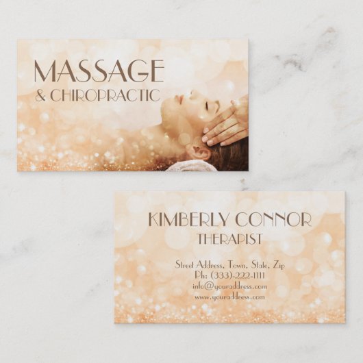 Massage Chiropractie Lichaam & Ziel Therapie Spark Visitekaartje (Voorkant / Achterkant)
