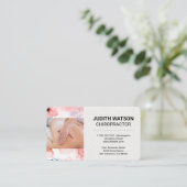 Massage Chiropractor | Bloem Achtergrond Visitekaartje (Staand voorkant)