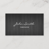 Massage Chiropractor Therapist Elegant Dark Wood Visitekaartje (Voorkant)