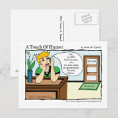 Massage Comic Post Card, een aanraakstoel voor Hum Briefkaart (Voorkant / Achterkant)