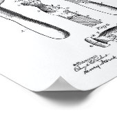 Massage Device 1902 Patent Art White Paper Poster (Hoek)