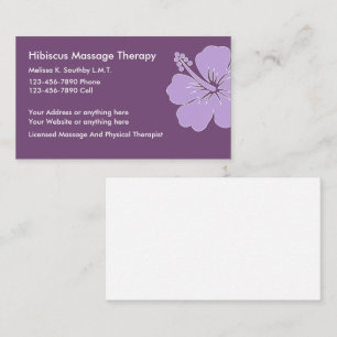 Massage en fysiotherapie visitekaartje