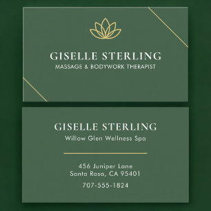 Massage- en lichaamsbehandelingstherapeut Groen Go Visitekaartje