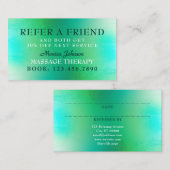 Massage en wellness verwijzingskaart aanbevelingskaartje (Voorkant / Achterkant)