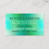 Massage en wellness verwijzingskaart aanbevelingskaartje (Voorkant)
